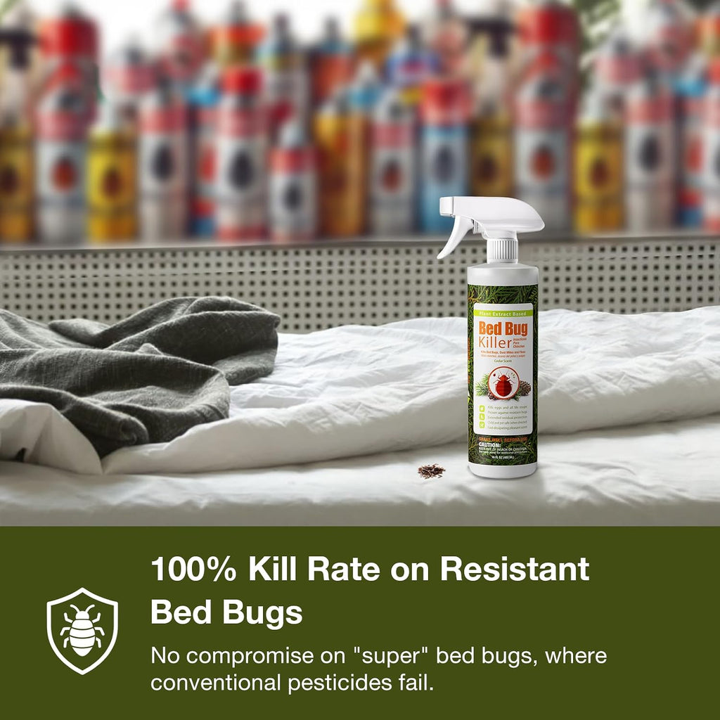 Bed Bug Killer 16 oz EcoVenger by EcoRaider, 100% Kill Efficacy, Bedbugs & Mites, Kills Eggs & The Resistant, Lasting