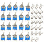 20PCS Mini Single Toggle Switch MTS-102 SPDT AC 125V 6A / 250V 3A ON-ON 3 Pins 2 Position MTS102 for Electronic Products