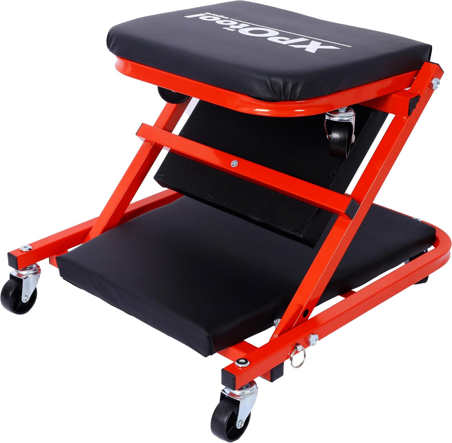 36"×16.7‘’Foldable Mechanic Creeper 2 in 1 Rolling Z Creeper Seat with Padded Headrest, Seat, 300 lbs Capacity