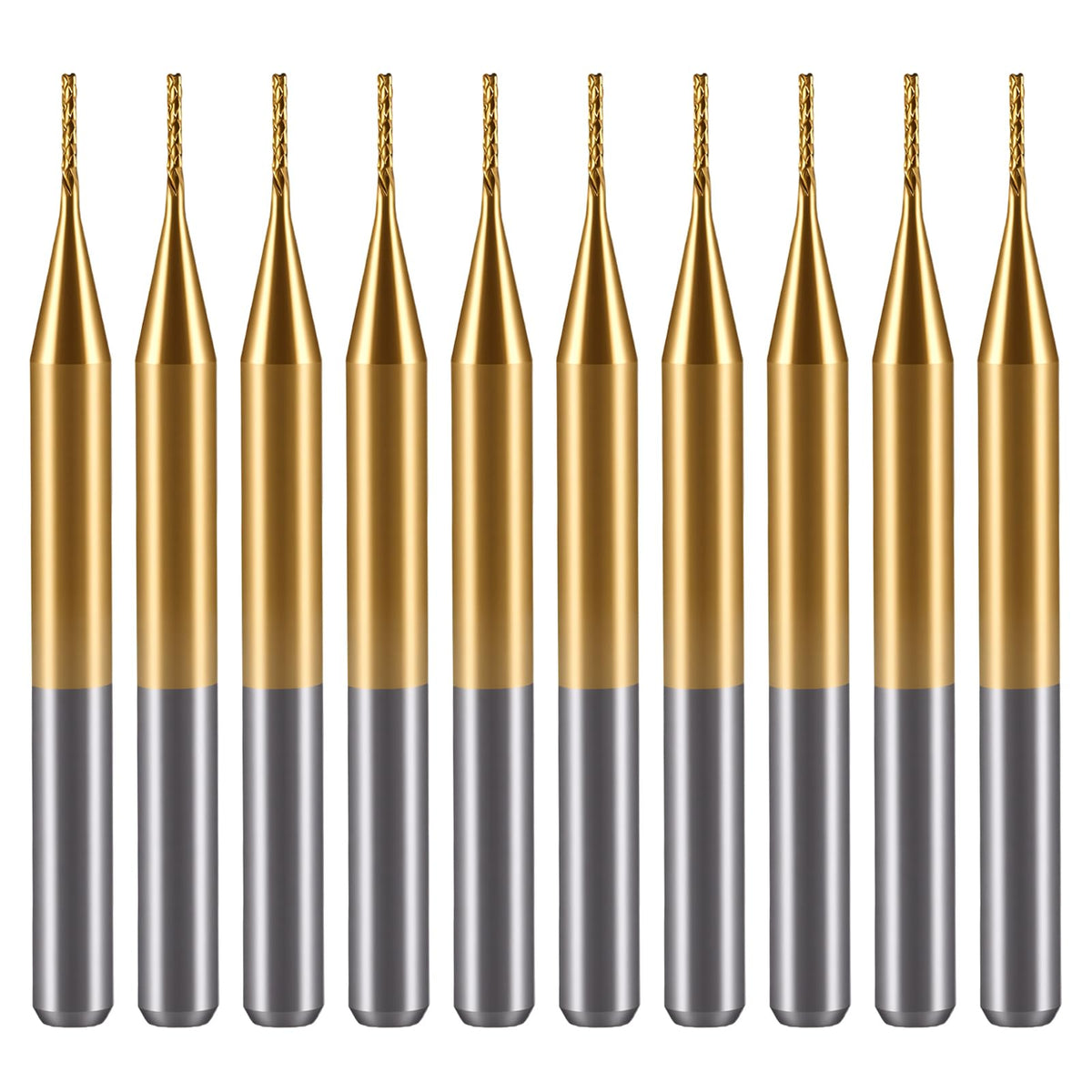 Haoruili 10Pcs 0.6mm Carbide End Mill