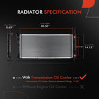 A-Premium Engine Coolant Radiator Assembly with Transmission Oil Cooler