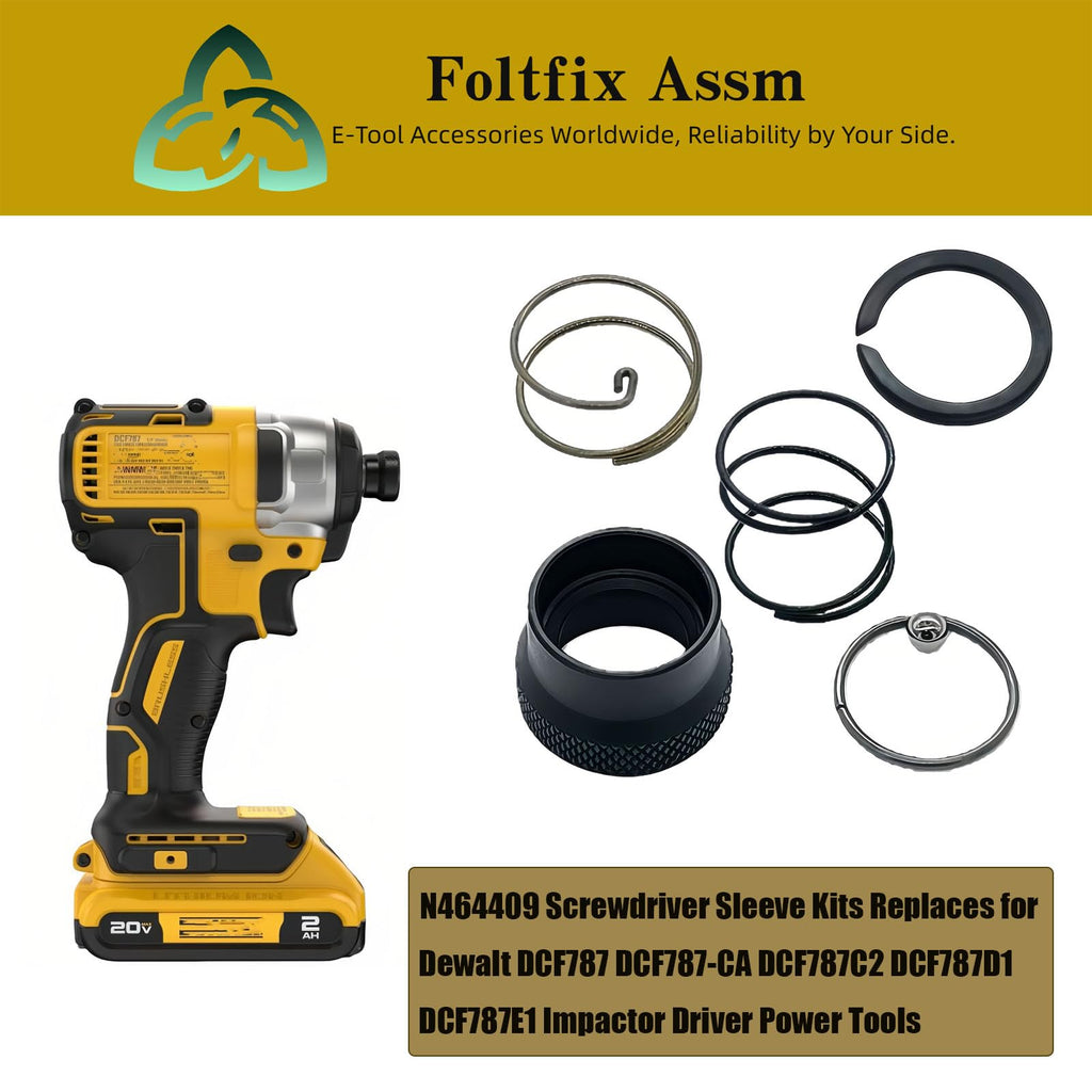 DCF787 N464409 Screwdriver Sleeve Kits Replaces for Dewalt DCF787-CA DCF787C2 DCF787D1 DCF787E1 Impactor Driver Power Tools