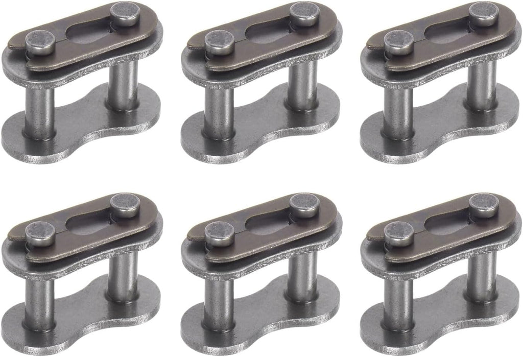 uxcell 6Pcs #40 Chain Master Connector Link Roller, 1/2" Pitch Carbon Steel, Standard Connecting Split Links for 08A Chain