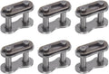 uxcell 6Pcs #40 Chain Master Connector Link Roller, 1/2" Pitch Carbon Steel, Standard Connecting Split Links for 08A Chain
