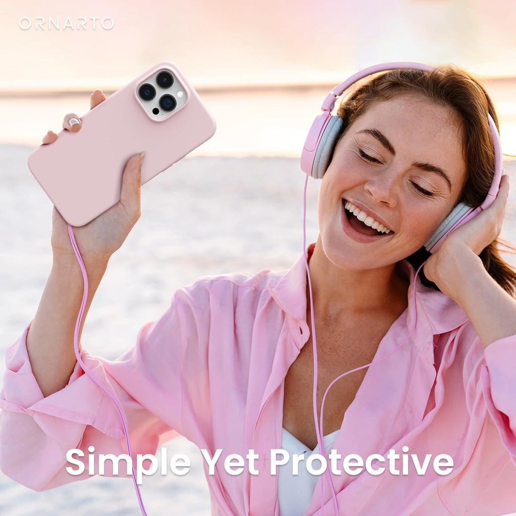 Compatible with iPhone 14 Pro Max Case 6.7, Slim Liquid Silicone 3 Layers Full Covered Soft Gel Rubber Phone Case