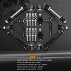 10 Pcs RWD Front Upper Control Arm Kit for Chevy Silverado 1500