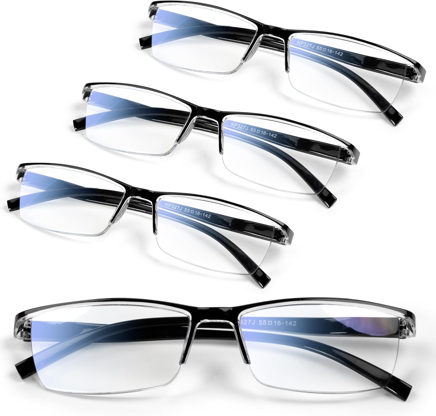 2.25 Executive Style Reading Glasses Men - Durable Readers with Blue Light Filtering- Comfortable Fit with TR90 Frames