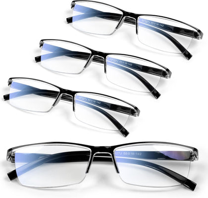 2.25 Executive Style Reading Glasses Men - Durable Readers with Blue Light Filtering- Comfortable Fit with TR90 Frames
