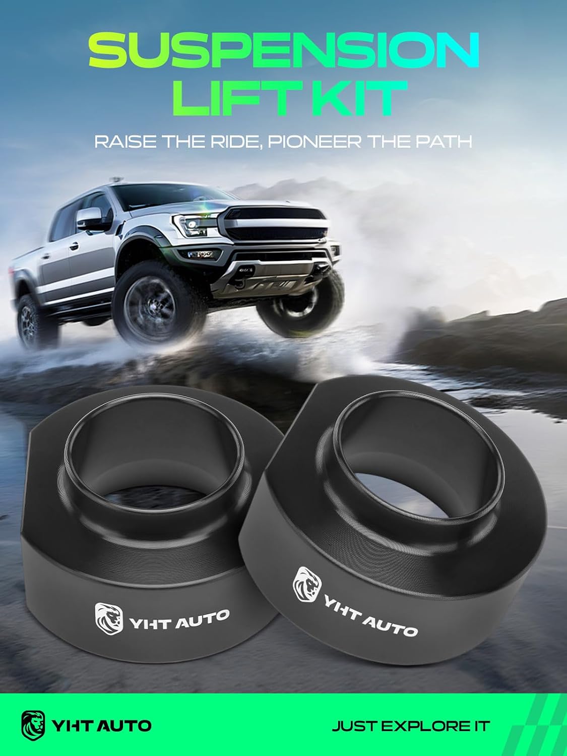 YHTAUTO 1.5 Inch Front or Rear Leveling Lift Kit for Jeep