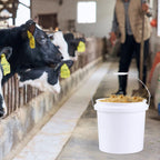 4 Gallon White Plastic Food Grade Bucket Pail with Handle, 4-Pack