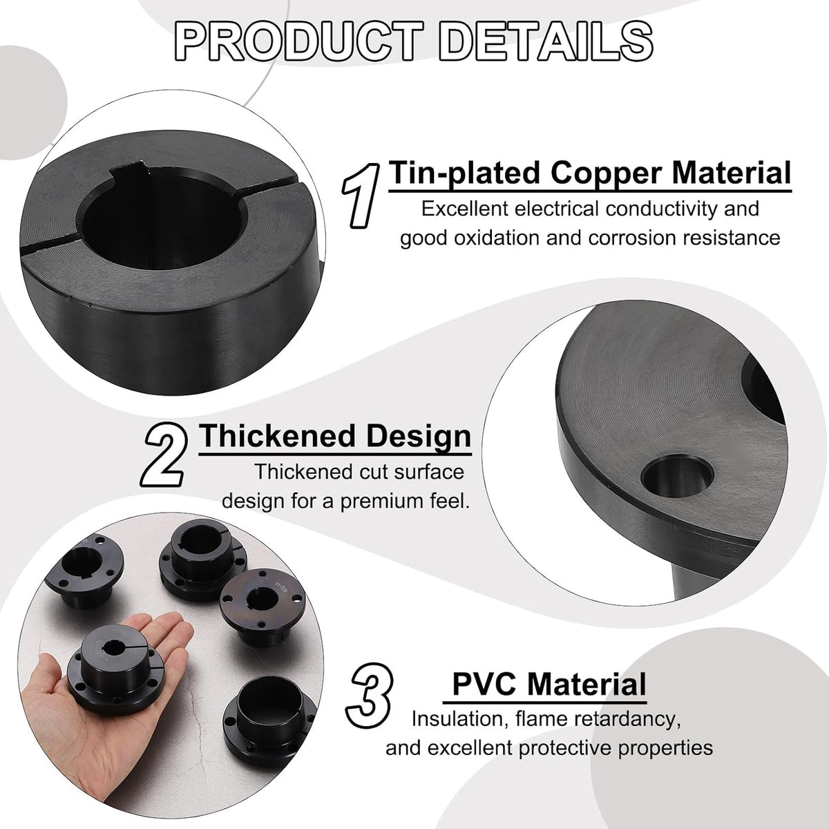 DTGN Split Taper Bushing 13/16" Bore C45 Steel Locking Bushings