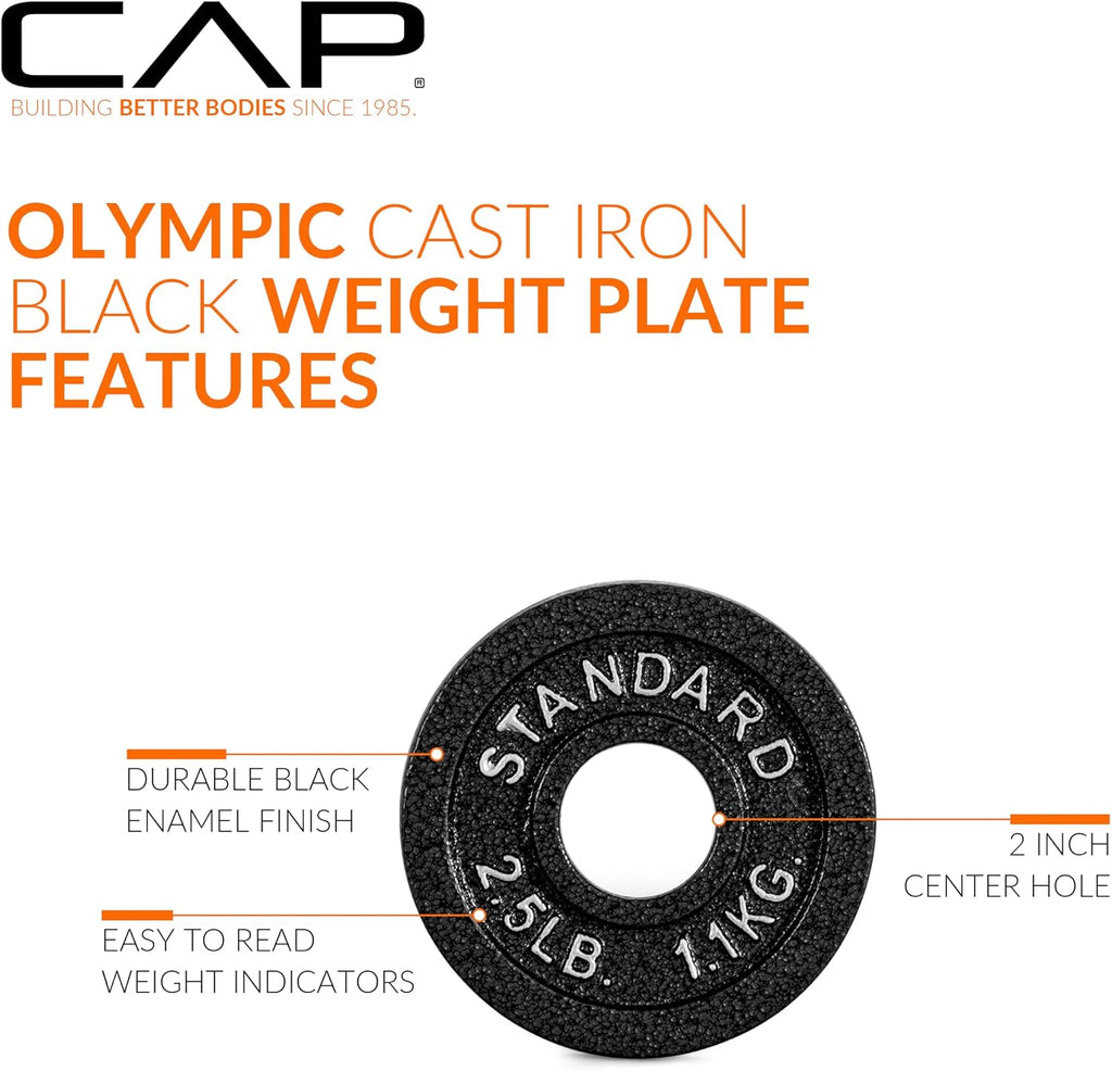 Barbell 2-Inch Olympic Cast Iron Plate Weight Set | 75-285 lbs | Multiple Options