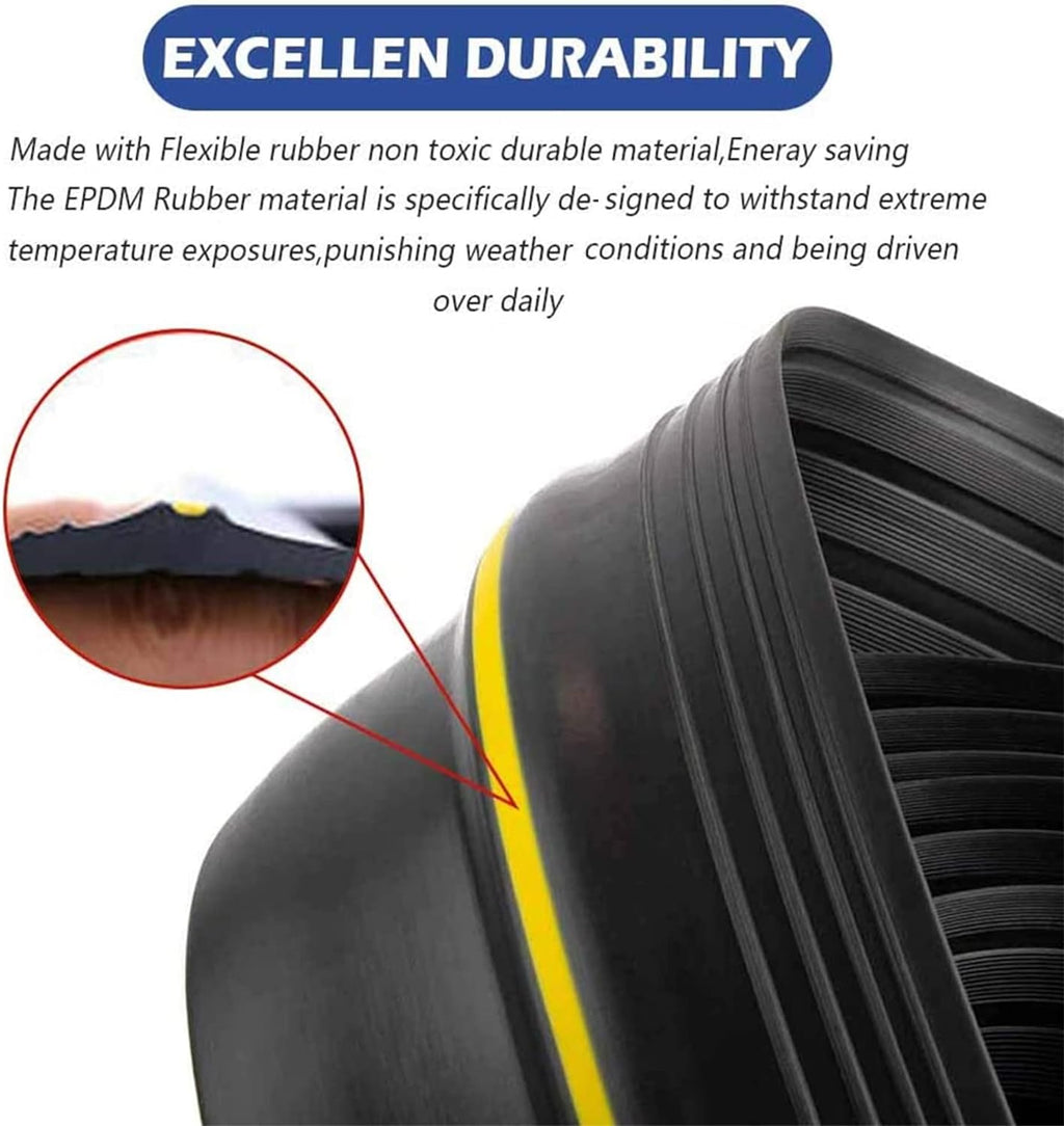 20Ft/6M Universal Garage Threshold Seal Strip with 300ml Black Sealants/Adhesives, Garage Door Bottom Weatherproof