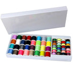 60 Pcs Bobbins Sewing Thread Kit Polyester Mini Bobbins and Thread Spools for Hand & Machine Sewing for Mom Grandma