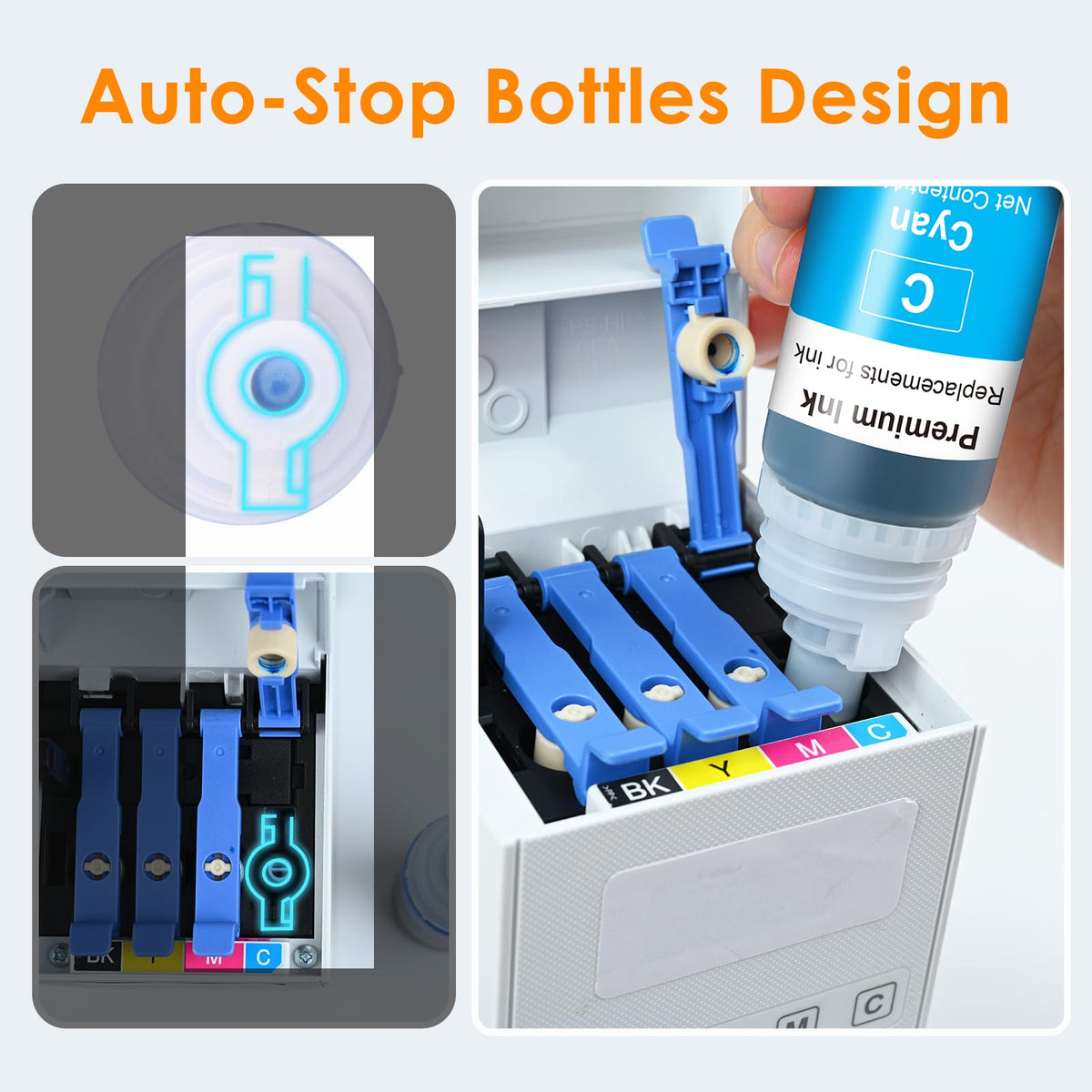 Replacement for Epson 522 Ink Refill Bottles High Capacity