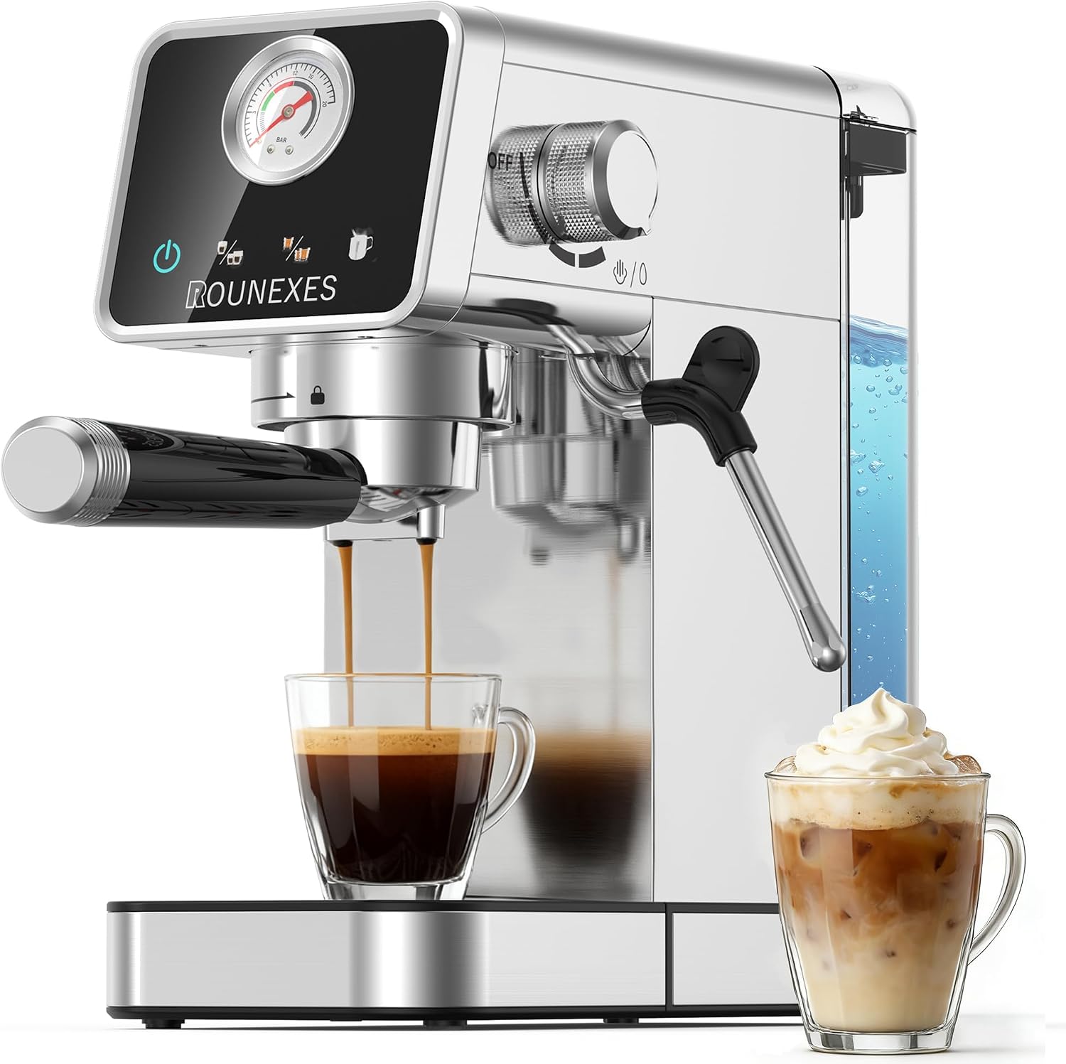 20 Bar Espresso Machine, Semi-Automatic Espresso Machine with Milk Frother, Compact Espresso Coffee Maker For