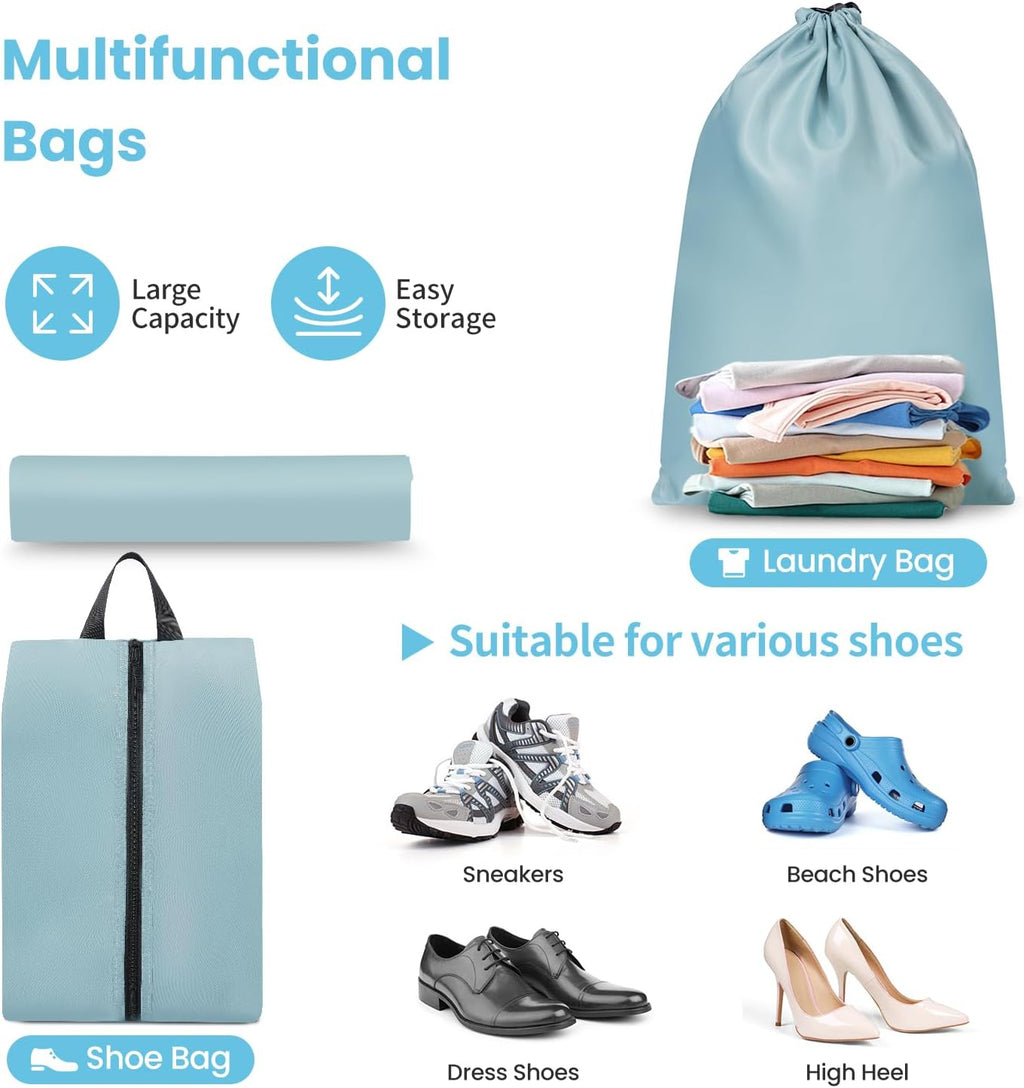 Mesh Packing Cubes for Travel, Durable Luggage Organizer with Sturdy Material and Double Zippers, Comprehensive Set