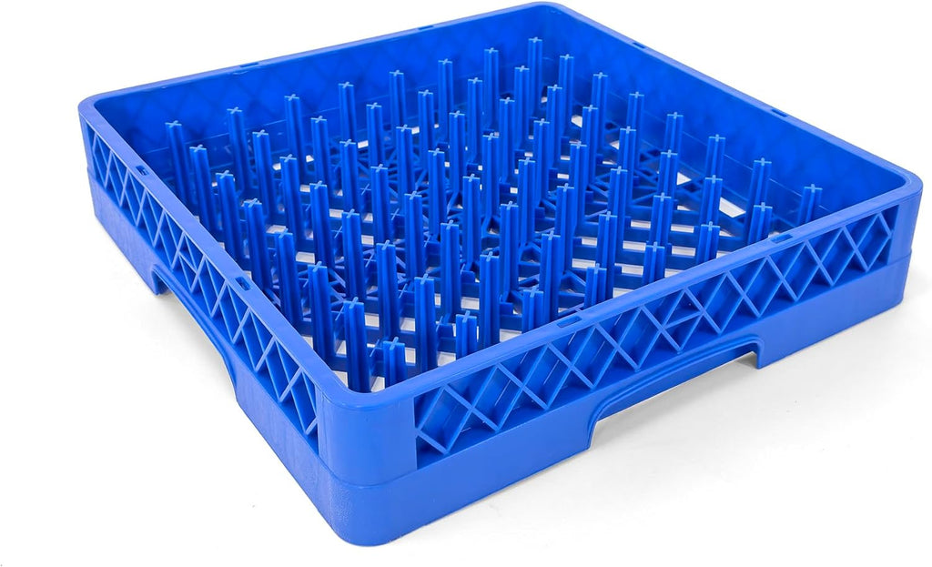 Peg Plate Rack for Commercial Dishwasher | Full Size Tray Rack | Polypropylene (Blue)