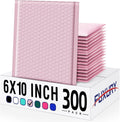 300 Pack Sakura Pink Bubble Mailers 6x10 Bubble Shipping Envelopes