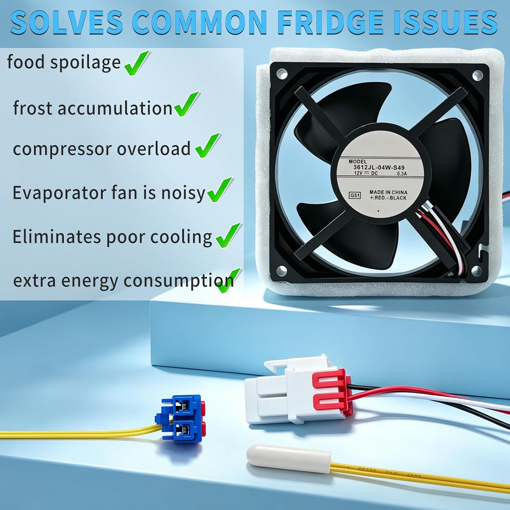 Refrigerator Evaporator Fan Replacement for Samsung RF18HFENBSR & More