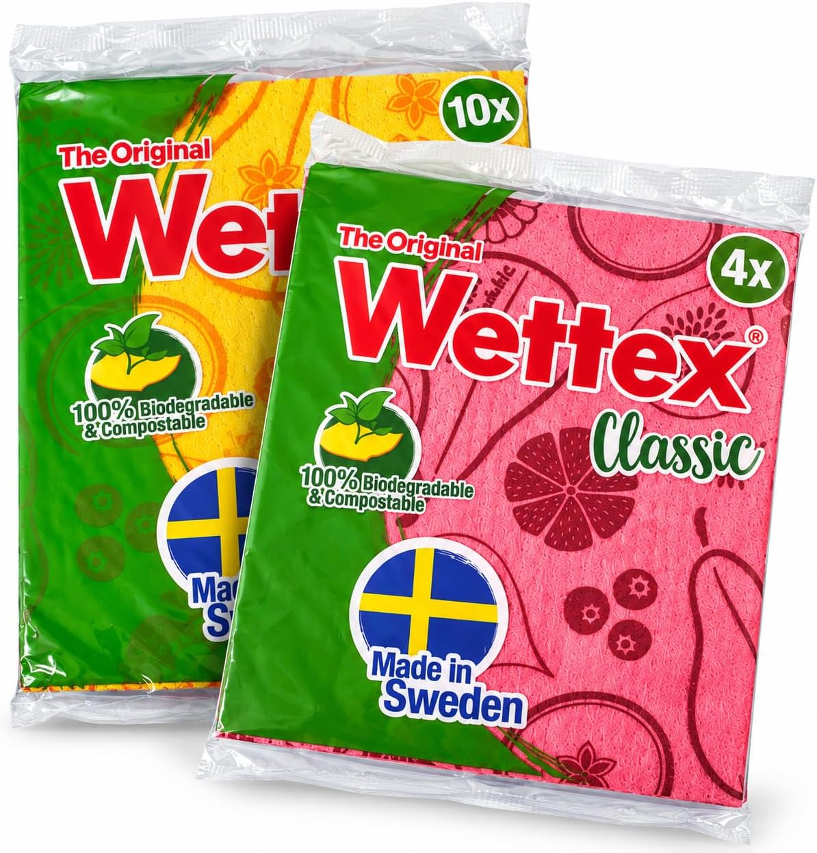 The Original 14 Pack Swedish Dishcloth for Kitchen - Eco Friendly Reusable Paper Towels - Assorted Dish Cloths for