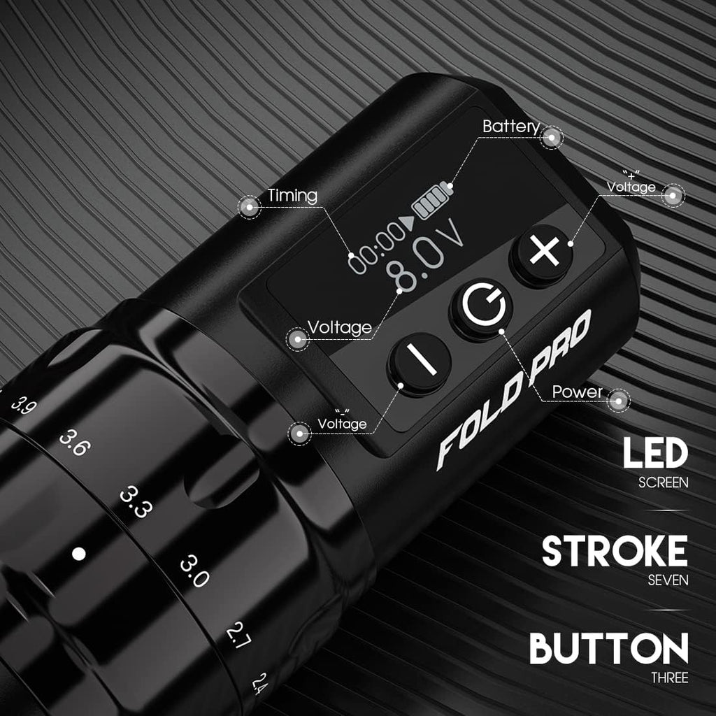Pen Machine Fold Pro Wireless Rotary Tattoo Gun