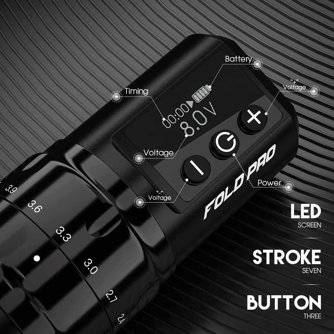 Pen Machine Fold Pro Wireless Rotary Tattoo Gun
