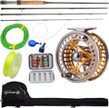 Fly Fishing Rod Reel Combos with Lightweight Portable Fly Rod and CNC-machined Aluminum Alloy Fly Reel,Fly Fishing
