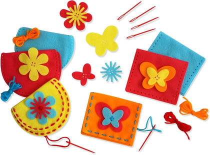 Sew Your Own Purses - Sewing Kit for Kids - Felt Crafts for Kids - Sewing Ages 4-8 Plus - Felt Kit - Helps Develop