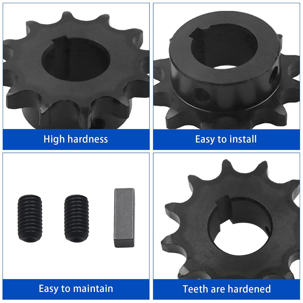 #50 Roller Chain Sprocket Type B 1 inch Bore 12 Tooth 50BS10