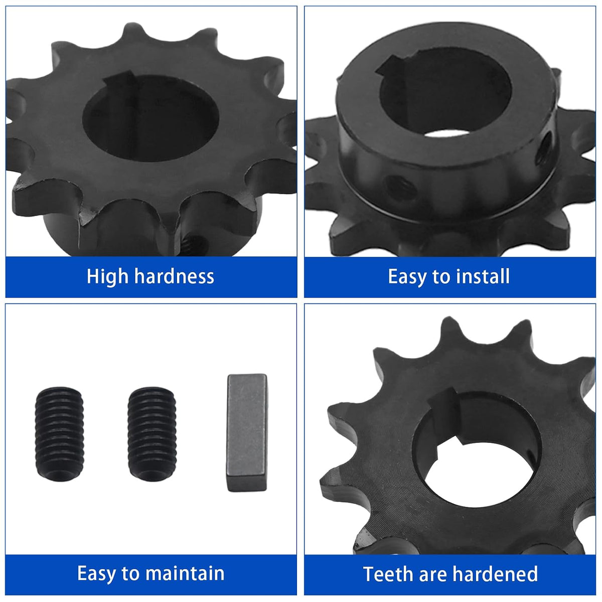#50 Roller Chain Sprocket Type B 1 inch Bore 12 Tooth 50BS10