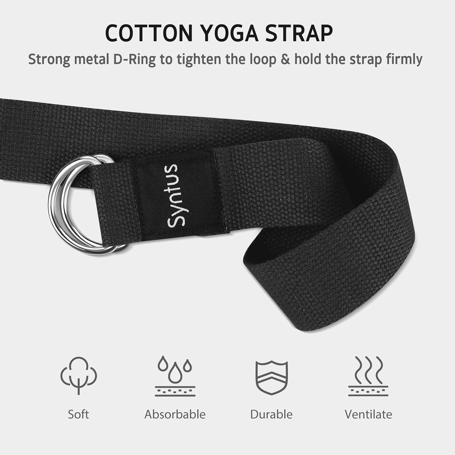 Yoga Block and Yoga Strap Set, Soft Non-Slip Yoga Blocks 9×6×4 inches, 8FT Metal D-Ring Strap for Yoga, General