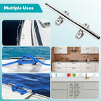 ZOMCHAIN 4/5/6 Inch Boat Cleat - Open Base 316 Stainless Steel Dock Cleat,Marine Cleat Rope Cleat, Mooring Accessories with Screws for Boats,Kayak, Marine, Deck, Nautical Decor(2,4,6 Pack)