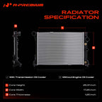 A-Premium Engine Coolant Radiator Assembly with Transmission Oil Cooler