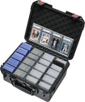 Graded Card Case Storage Box: Trading Card Storage Box with 12 Dividers | Waterproof Hard Slab Case for Toploader PSA