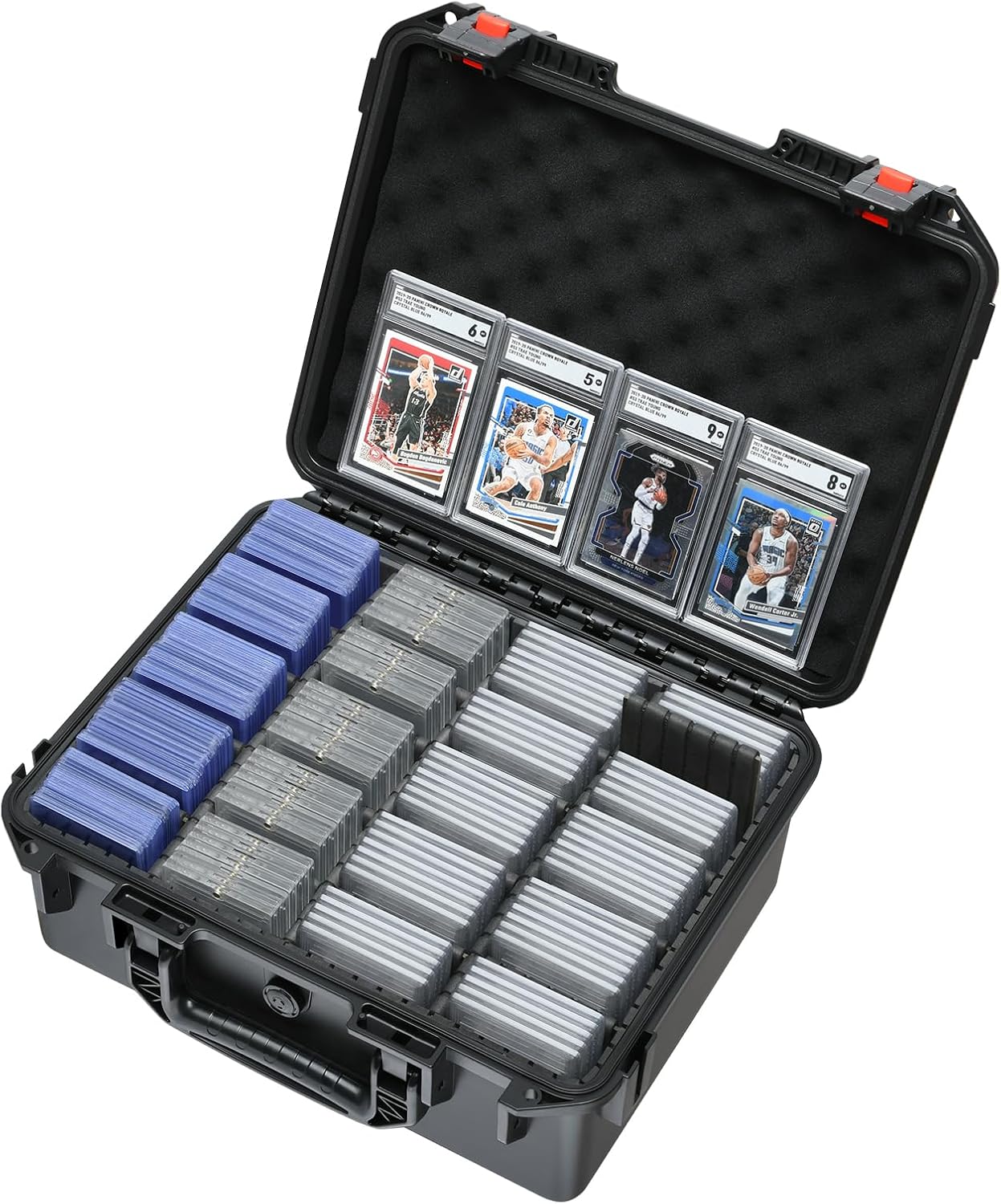 Graded Card Case Storage Box: Trading Card Storage Box with 12 Dividers | Waterproof Hard Slab Case for Toploader PSA