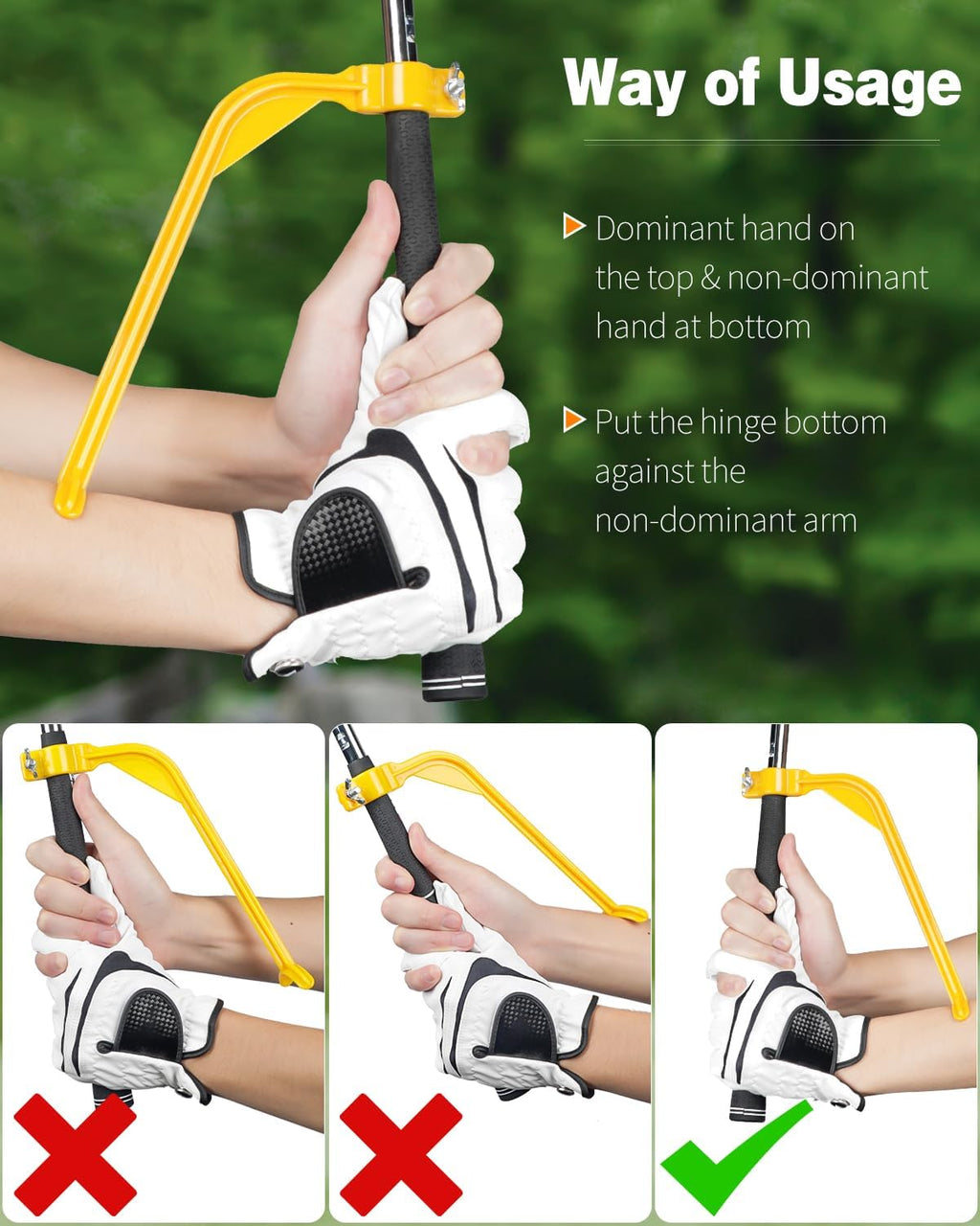 Golf Wrist Hinge Training Aid Swing Correcting Trainer Tool | Yellow Black Red, Arm Elbow Posture Trainer