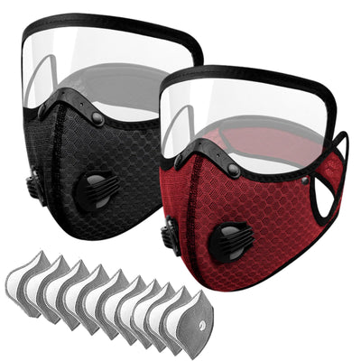 Tactical Carbon Defense Mask, 2 Pack Reusable Carbon Filter Dust Mask, E