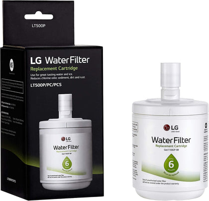 LG LT500P - 6 Month / 500 Gallon Capacity Replacement Refrigerator Water Filter (NSF42 ADQ72910911 , White