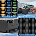 EVERIE Compact Coffee Pod Drawer for Nespresso Vertuo, 21 Large/30 Small