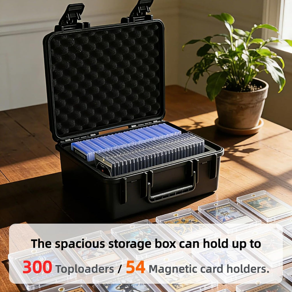 Toploader Storage Box for Trading Card, for 3" x 4" 35PT Rigid Card Holder | Protective Hard Shell Case Holds 300+