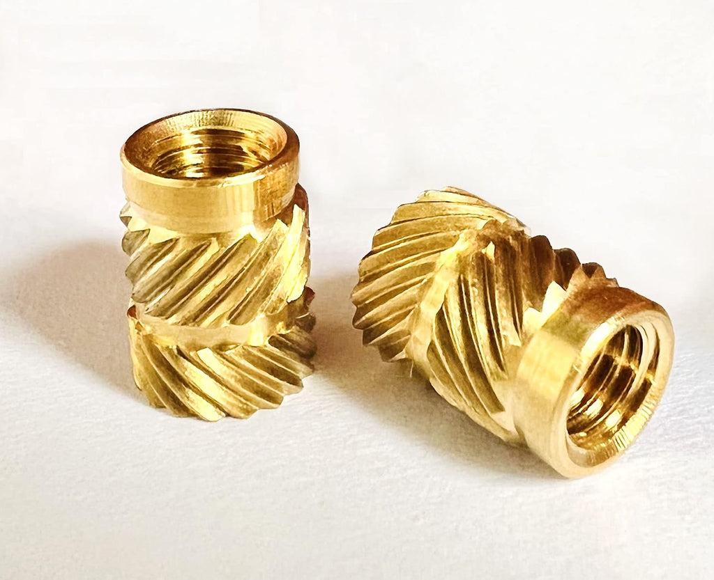 Threaded Heat Set Inserts Brass for 3D Printing Plastic Parts 10-32 Length 9.5mm 50PCS