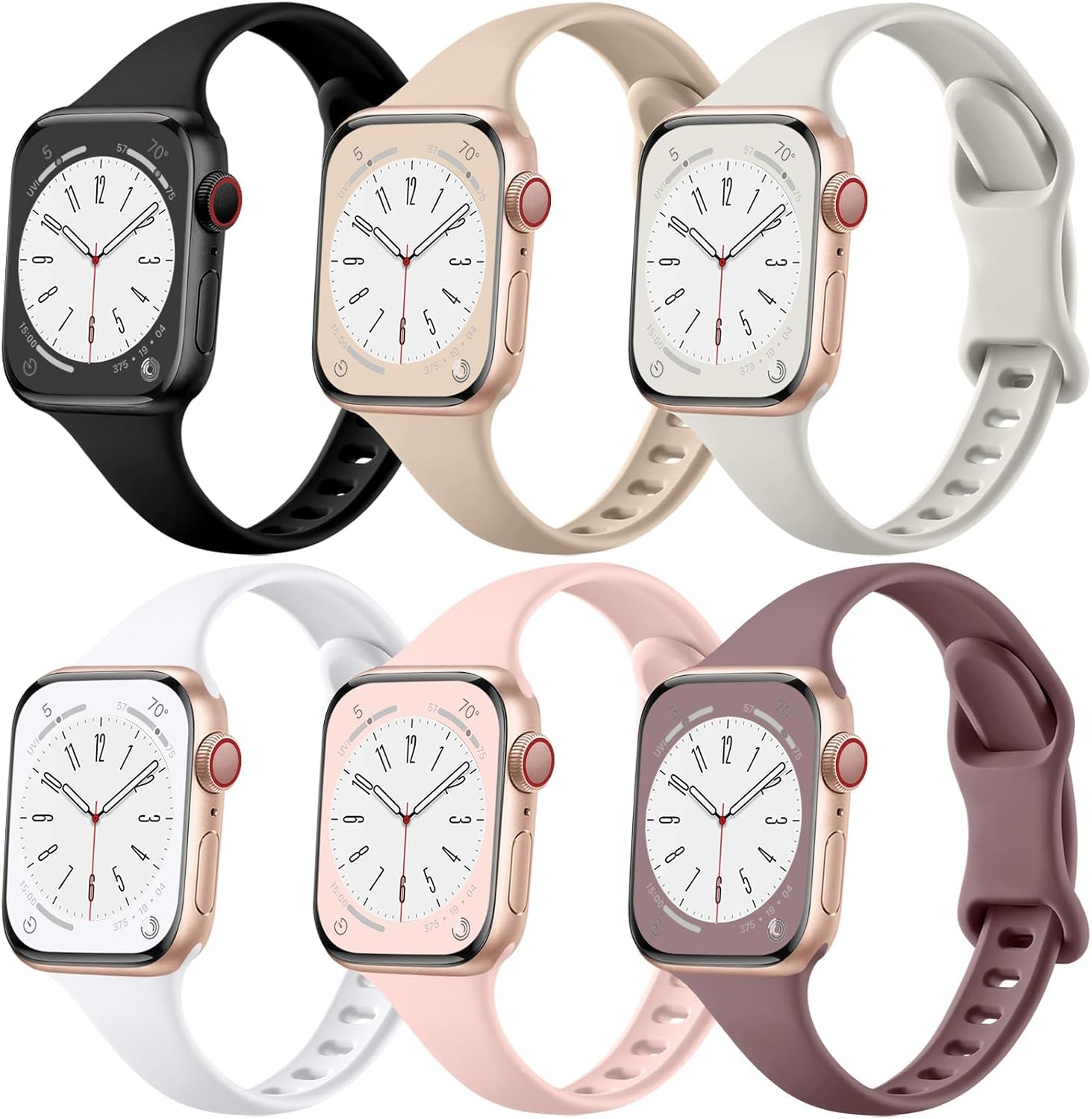 Thin Slim Bands Compatible with Apple Watch Bands 40mm 41mm 42mm 38mm iWatch Bands Series 11 10 9 8 7 6 5 4 SE for