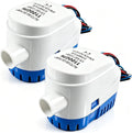 2pcs Automatic Bilge Pumps for Boats, 1100GPH 12V, w/Built-in Float Switch