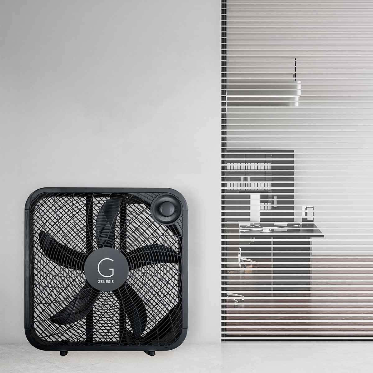 20" Box Fan, 3 Settings, Max Cooling Technology, Carry Handle, Black (G20BOX-BLK)