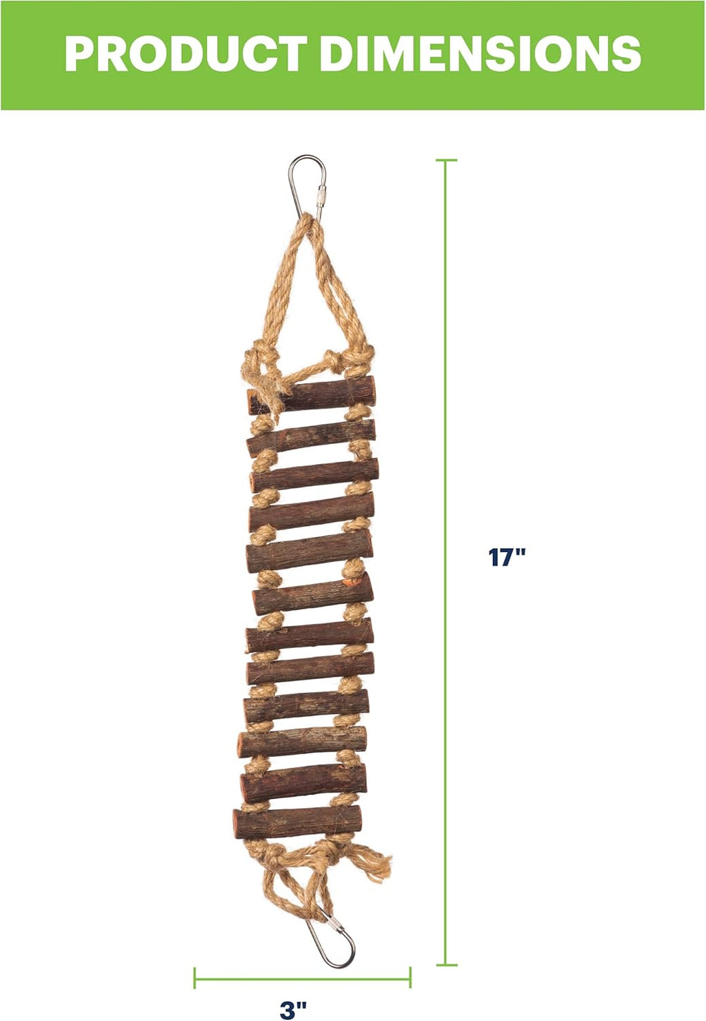 Rope Ladder Bird Toy Hanging Birdcage Toy for Climbing | Accessories for Small to Medium Birds, Foot Exercise, Beak