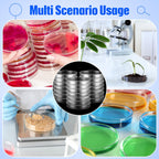 400 Pcs Petri Dishes with Lids Bulk Sterile Plastic, 90mm X 15mm