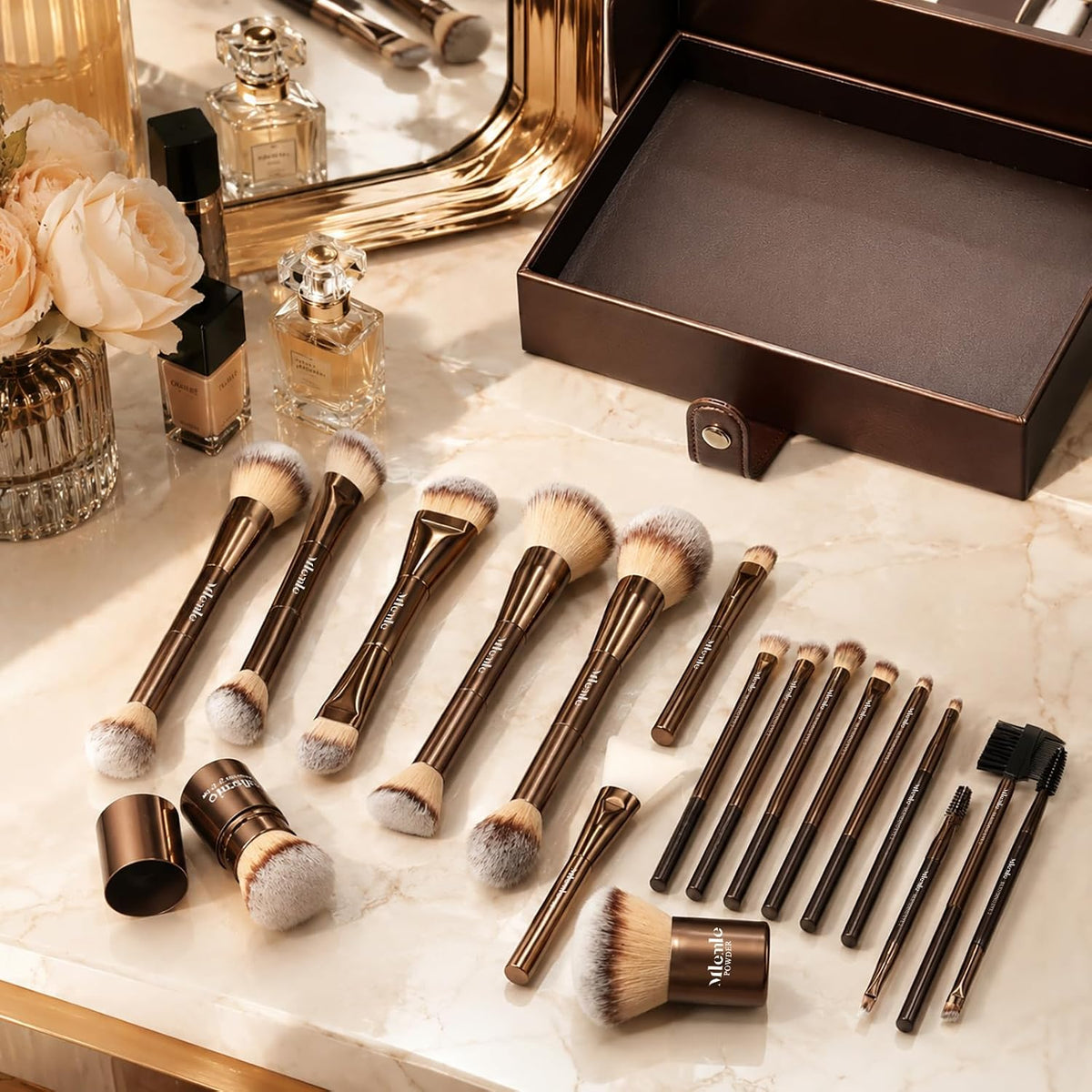 20-Piece Professional Makeup Brushes Set with Storage Case