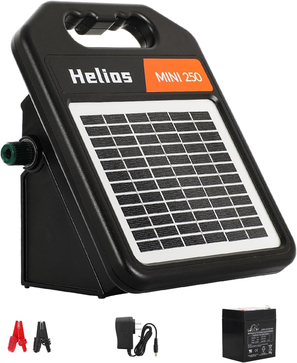 MINI250 Solar Electric Fence Charger with Day or Night Mode, 0.25Joule Portable Solar Fence Charger