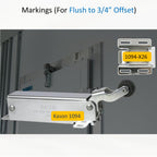 Awoco 1094 Hydraulic Door Closer, Concealed Mounting with 1094-X26 Adjustable Wide Hook (Flush to 3/4” Offset) for Walk-in Coolers/Freezers by Kason